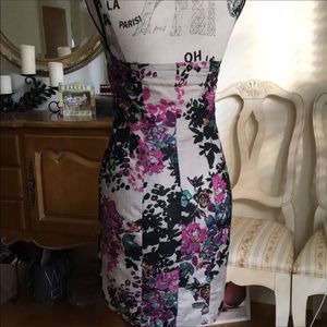 Strapless Kensie Floral Dress